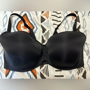 Black torrid curve lightly lined Balconette 44G bra with underwire